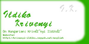 ildiko krivenyi business card